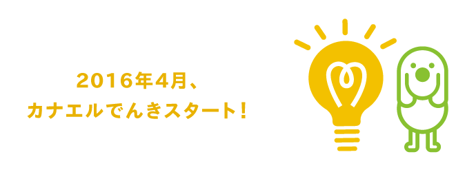 2016年4月、カナエルでんきスタート！